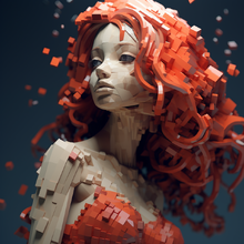 Create Midjourney prompt with Voxel art style